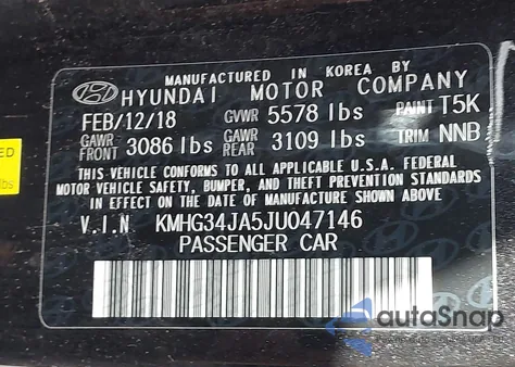 2018 Genesis G90 3.3T Premium из США, поврежденный, VIN KMHG34JA5JU047146